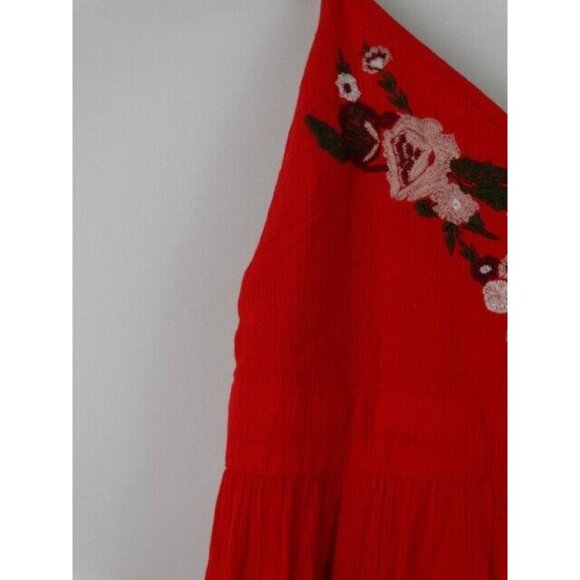 Guess Womens Dress Size Medium Orange Floral Embroidered Sleeveless Summer Dress - Picture 7 of 12